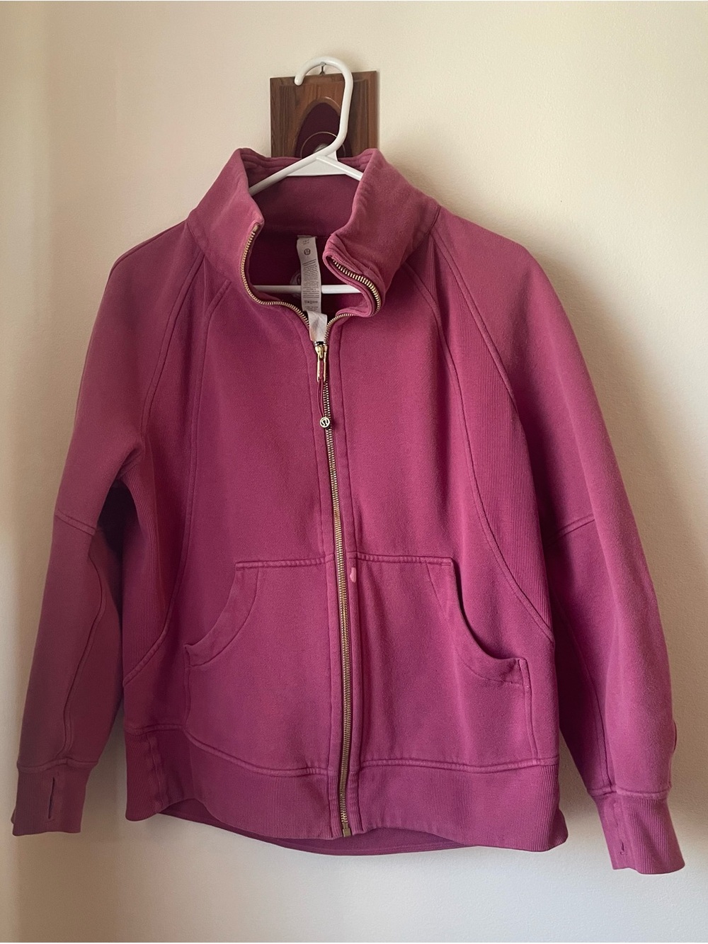 lululemon athletica Zip-Up Jacket in Raspberry Pink - Stained